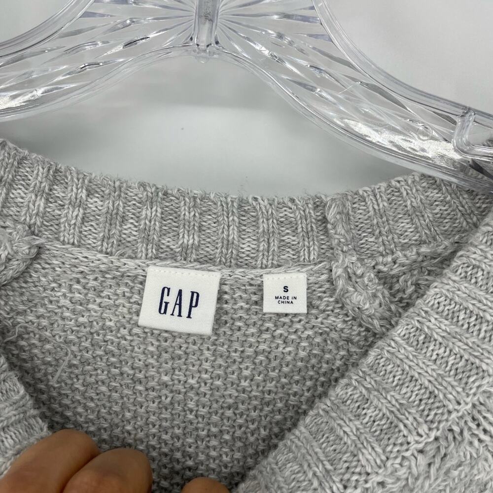 Gap Cotton Knit Gray Pullover Sweater Size Small - Picture 5 of 6